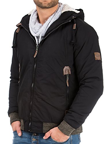 Sublevel Herren Winterjacke Schwarz M