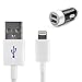 Produktbild subtel® Qualitäts KFZ-Ladekabel - 1m (2.1A) für iPhone Xs Max / Xs / Xr / X / 8 / 8 Plus / 7 / 7 Plus / 6 / 6S / 6 Plus / 6s Plus / 5 / 5c / 5s / SE 2 / SE / iPad 4 / Air / Pro / Mini (Lightning) (5V / Apple Lightning 8 Pin) 12V/24V Ladegerät Netzteil Charger