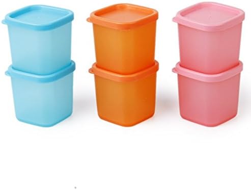 MaltonYO17 6Pcs Reusable Kitchen Camping Seasoning Set Spice Condiment Picnic Box Container Random Colors