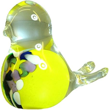 Bird Glass in Hand Made Crystal-Yellow colour combination