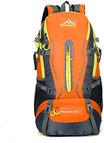 Mens Womens Daypack High Capacity 40+5L Anti-scrape Mountaineering Travelling Backpack Orange