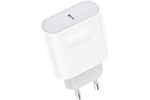 EVOMART Chargeur Rapide 25W USB C pour iPhone 16/15 Pro Max Plus/14 13/12/11/ SE/X/XS/XR/iPad Air, Samsung Galaxy S25/S24/A53/Note 20,Google Pixel,Prise Secteur Adaptateur Type C Embout Bloc USB-C