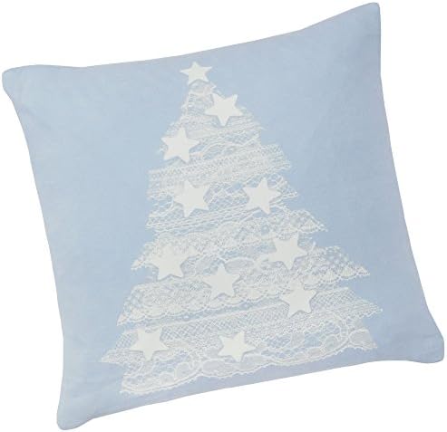 Lace Tree Christmas Lightweight Faux Suede Cushion Cover 17inx17in (43cmx43cm) Approximately By Hamilton McBride