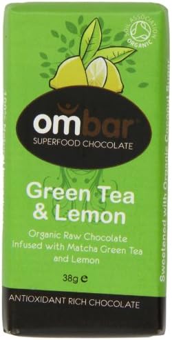 Ombar Superfood Chocolate Green Tea and Lemon 38 g (Pack of 5) (Organic)