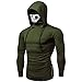 Produktbild Aoogo Herren Maske Schädel Reine Farbe Pullover Langarm-Kapuzenpulli übersteigt Bluse