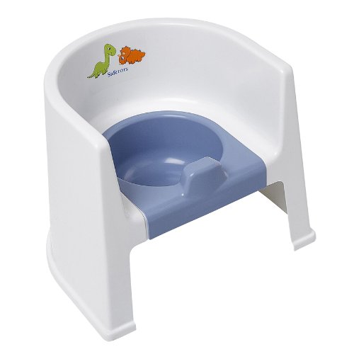 Safetots Dinosaur Potty Chair White with Blue Removable Pot