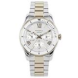 Prisma Damen Armbanduhr Royal Fertile, Edelstahl Silber - gold mit Analog Quarz Multi-Function und Saphirglas P.1892