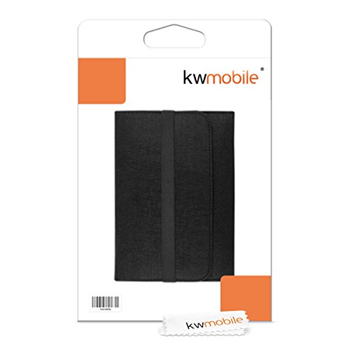 kwmobile Laptoptasche Filz Sleeve für Sony Vaio Pro 13 – Notebook Tasche Schutzhülle Laptop Case Hülle in Schwarz mit Innentaschen - 6
