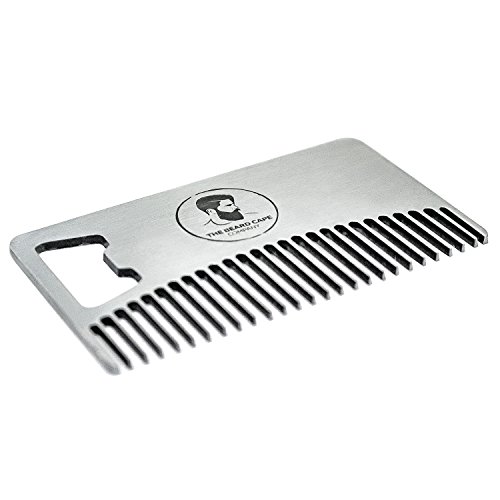 Metal Beard Comb and Bottle Opener - Ideal for Oils & Balms - Comes in Gift Box - Image 3