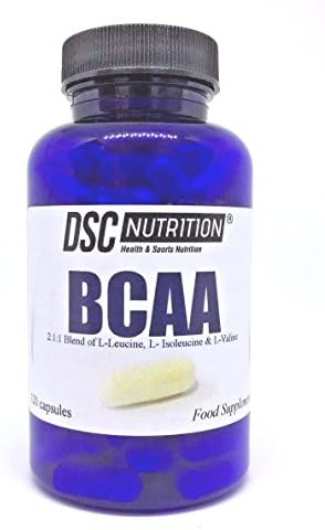 120 x 500mg BCAA Branched Chain Amino Acid CAPSULES in a BOTTLE, 2:1:1, By DSC NUTRITION