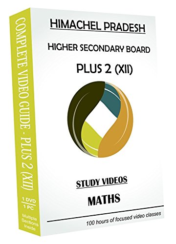 Himachel Pradesh Higher Secondary Plus 2 (Class XII) - Maths Full Syllabus Teaching Video (DVD) RS.325 (50.00% Off) - Amazon