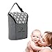 Produktbild Supertop isolierte doppelte Flaschen-Tasche, tragbare Baby-Flaschen-Einkaufstasche Halten Sie warme und kühle Windel-Beutel-Rucksack für Montag, grau