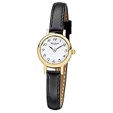 Regent Damen-Armbanduhr Elegant Analog Leder-Armband schwarz Quarz-Uhr URF980