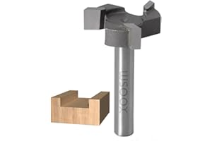 WSOOX Fresas vástago de 1/4" Brocas fresadoras para tabla de snowboard CNC para fresadora de madera, fresa de rebajadora de losa