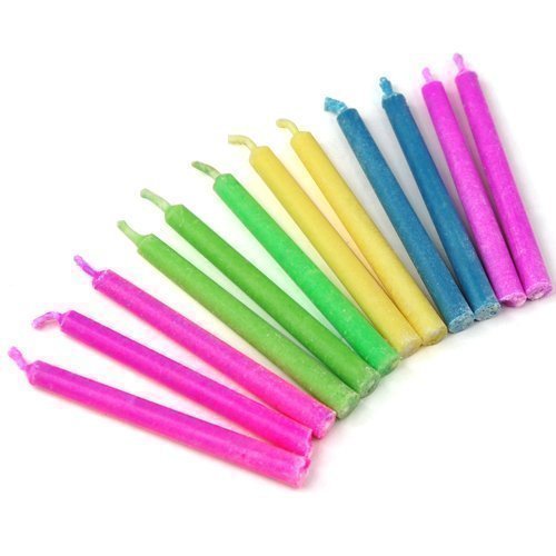 Accessotech 12 x Mehrfarbig Flamme Geburtstags Kerze Kerzen Engel Party Neuheit Dekorationen