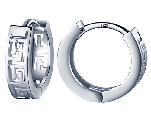 Unendlich U Fashion Hohle Labyrinth Damen Creolen 925 Sterling Silber Ohrhänger Ohrringe Ohrschmuck