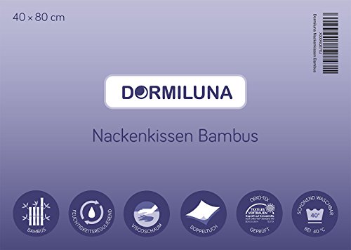 Dormiluna HWS Nackenstützkissen Bambus 40x80x15 cm, ergonomisches Visco Kopfkissen für Rückenschläfer und Seitenschläfer, Visco Kissen entspannt Nacken und Rücken - 5
