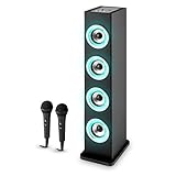 TALENTO: Llena de diversión la habitación de los pequeños de la casa con el juego de karaoke Karaboom PK LED de auna gracias a su potente torre de sonido multifuncional que ayuda a mejorar habilidades musicales, pudiendo ser conectada vía Bluetooth.