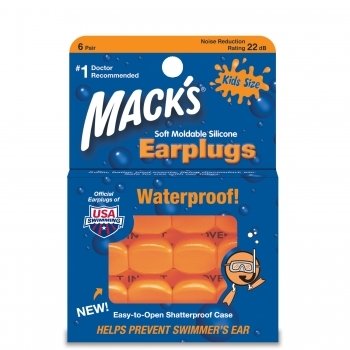MACKS EARPLUGGS HOT ORANGE, 6X2 St