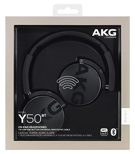 AKG Y50BT On-Ear Wireless Bluetooth KopfhÃ¶rer Wiederaufladbar Faltbar Kompatibel mit iOS und Android Smartphones und Tablets - Schwarz