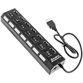 Lunatic 7448 7 Port Usb Hub Switch 40 Cm &Ccedil;oklayıcı &Ccedil;oğaltıcı USB 2.0-480 Mbit/sn veri aktarım hızı