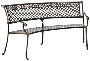 Christopher Knight Home Bainbridge Outdoor Antique Copper Cast Aluminum Bench