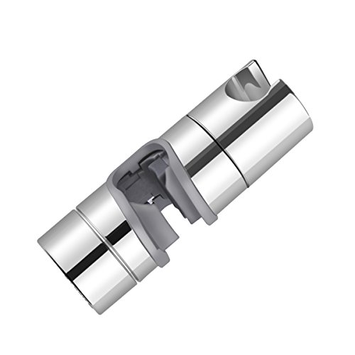 AOZBZ 18-25mm Handbrause Halterung Kopfbügel, Verstellbare Brausehalter Badezimmer Ersatz Dusche Sprayer Halter Slider Klemme für Runde Slide Bar, Verchromt