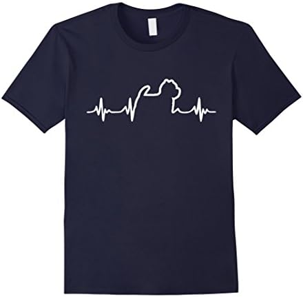 Westie Heartbeat Shirt, dog Lifeline Tees Male XL Navy