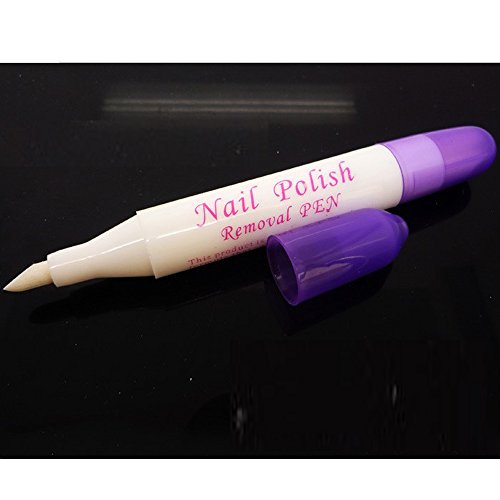MLMSZ Set of 1 Acetone Nail Art Polish Corrector Remover Pen with 3 Changeable Tips (Random Color)