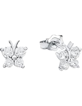 amor Kinder-Ohrstecker Mädchen Schmetterling 925 Silber rhodiniert Zirkonia weiß - 380928