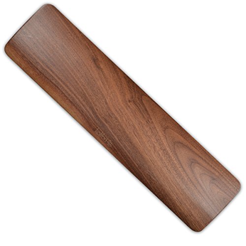 kalibri Reposamu  ecas para teclado y rat  n - Apoyo de mu  ecas para el ordenador - Soporte de mano - Tama  o M 30 x 7 6 x 1CM en madera de nogal