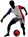 Produktbild 1art1 76207 Fußball - Dribbelnder Fußballer Mit Flaggen-Trikot, Frankreich Wand-Tattoo Aufkleber Poster-Sticker 120 x 86 cm