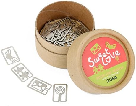 CGdiaoju Box of Approx 20pcs 4 Styles Metal Bookmarks Souvenirs Party Favors (Envelope/Love Heart/Lover/Lollipop)