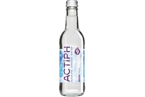 Alkaline Ionised Spring Water pH9+ (24x 330ml) Purified with Electrolytes Clean and Smooth Taste ACTIPH Water Glass Collection
