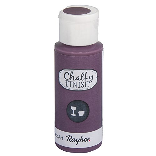 Rayher 38866304 Chalky Finish for glass, Flasche 59ml, brombeere