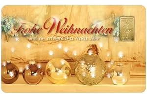 GOLDBAY 1 Gramm Goldbarren Geschenkkarte"Weihnachten IV" Fg. 999,9