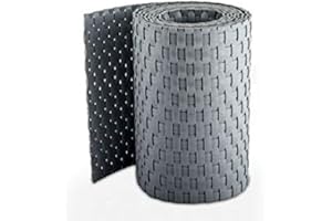 Sellon24 Sichtschutzstreifen Rattan Rolle Sichtschutz Zaunblende 255x19cm für Doppelstabmatten Zaun Rattanoptik Streifen RD17 Silber Grau
