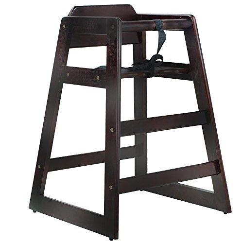 Oypla Stackable Kids Baby Wooden Feeding Commercial Home High Chair - Black