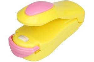 MiawPay Mini Bag Sealer Handheld Heat Vacuum Sealers Bag Resealer Sealer, Mini Sealing Machine for Chip Bags, Food Saver Storage Bags, Snack, Cereal Bags and Thick Plastic Bags (Yellow)