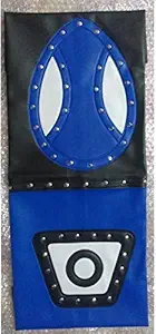 AUTOVEA Eye Leatherette Bike Seat Cover Black & Blue for Tvs Star City +