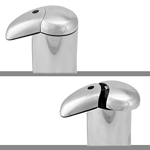iHomeSet Automatischer Seifenspender/ Desinfektionsspender aus Edelstahl, kompakt, berührungslos, mit einer Hand bedienbar, für Badezimmer und Küche - 5