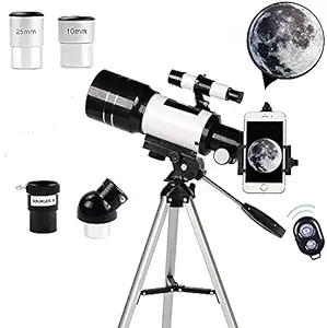 Lucario Astronomy Telescope 70mm Portable Astronomical Telescope for Kids / Beginners Travel Telescope Kit with Tripod / Backpack Perfect for Kids Educational and Gift with Smartphone Adapter and Wireless Remote