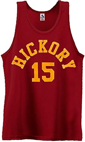 Hoosiers Hickory High School 15 Basketball Costume Burgundy Jersey Tank Top (.