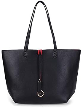 YAAGLE Damen Handtasche doppelseitige material Shopper modern Schultertaschehenkeltasche mit praktisch innentasche