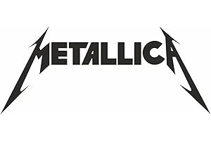 tradercat Adesivi per auto Metallica – 15 cm x 6 cm – (2 pezzi) adesivi per tutte le superfici – finestre, specchietti laterali, lunotto, cofano, veicolo – con istruzioni (lingua italiana non