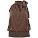 Janisramone Ladies Womens New Plain Pleated coloured Ruched Sleeveless Sexy Top Halter Neck Hot Party Top