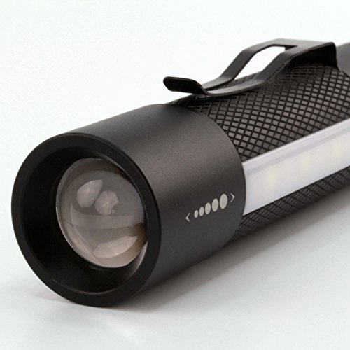 ANSMANN Future Multi-Funktions LED-Taschenlampe fokussierbar + Arbeitslicht + Signal-Blinklicht + Haltemagnet inkl. Gürtelclip & 3x AAA Alkaline Batterie - 14