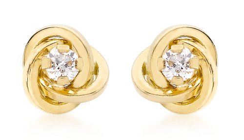Carissima Gold Damen-Ohrringe 9 Karat (375) Gelbgold  Zirkonia