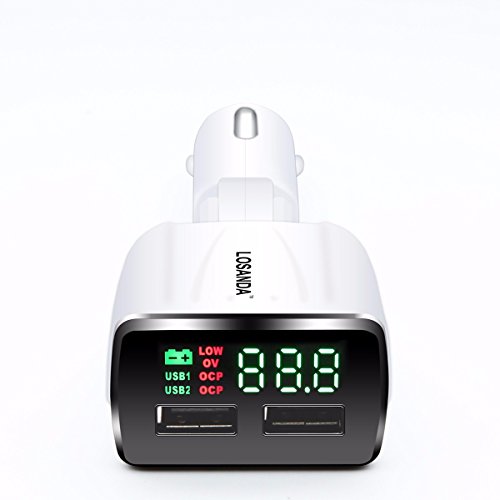 Auto Ladegerät, ELEGIANT Universal USB KFZ Adapter Mini Auto Ladegerät Dual USB KFZ Adapter Schnelllader Schnellladegerät Fast-Port KFZ Adapter Car Charger Autoladegerät (5V/2.5A & 5V/2.5A) Schnellladeadapter 12/24V | Schutzelektronik / Überlastschutz /iSmart Technologie/Schnellaufladung passend für iPhone 6s Plus / 6s / 6 Plus / 6 / 5s / 5c / 5, iPad Air / 2, mini / 2 / 3 / 4, iPad 4, iPad Pro, iPod touch 5th - 2