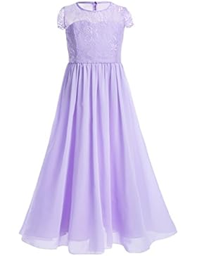 Freebily Mädchen Kleid Prinzessin Blumenmädchen Hochzeit Kleid Kinder Mädchen Party Kleid festlich Brautjungfern...